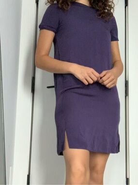 Theory purple silk dress